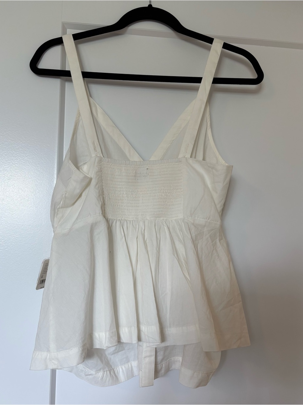 FREE PEOPLE Cream Button-Front Tie-Waist Tank Top. NWT - Picture 3 of 8